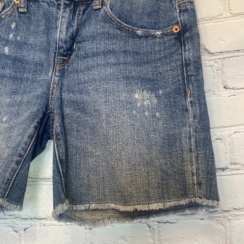 American Eagle Outfitters Cut-Off Distressed Blue Jean Shorts Size 0 - Picture 7 of 13
